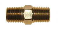 Double nipple brass 3 / 8 MPT