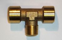 T-piece brass 3/8" FPT/MPT/FPT