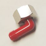 Schlauchverschraubung 90° 1/2" BSF LW7 Kunststoff, mit Mutter 5/8" vern. und Dichtung