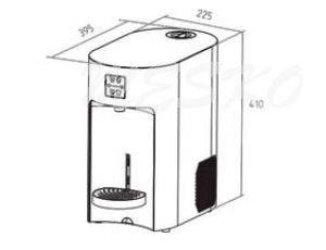 Tafelwasseranlage SO°UP ATK Nassk., 1So/1St.-gek./1St. intern CO2 - inkl. CO2-Flasche - 0,7l Karbonator - 13l/h Zapfleistung - 300x498xh455 mm - Edelstahlgehäuse