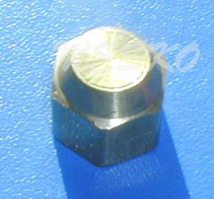 cap 1/4" FF / (7/16) brass