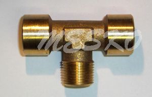 T-piece brass 3/8" FPT/MPT/FPT