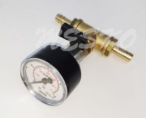 Manometer mit Absperrhahn für Karbonatorpumpendruck bis 40bar 10mm,