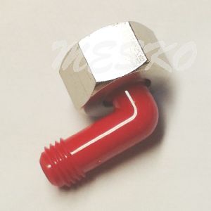 Schlauchverschraubung 90° 1/2" BSF LW7 Kunststoff, mit Mutter 5/8" vern. und Dichtung