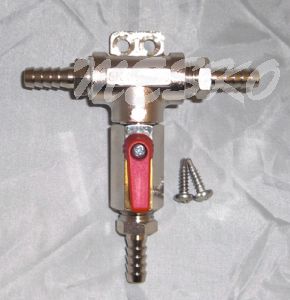 Distributor with a ball valve ltg. completely