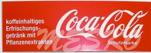 Leitungskennzeichnungsschild Coca-Cola - 65 x 22 mm (Satz 10 Stk.)