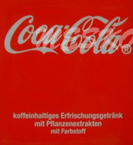 Hahnaufkleber vergossen, Coca Cola à 16 St./ Bogen - 42 x 48 mm